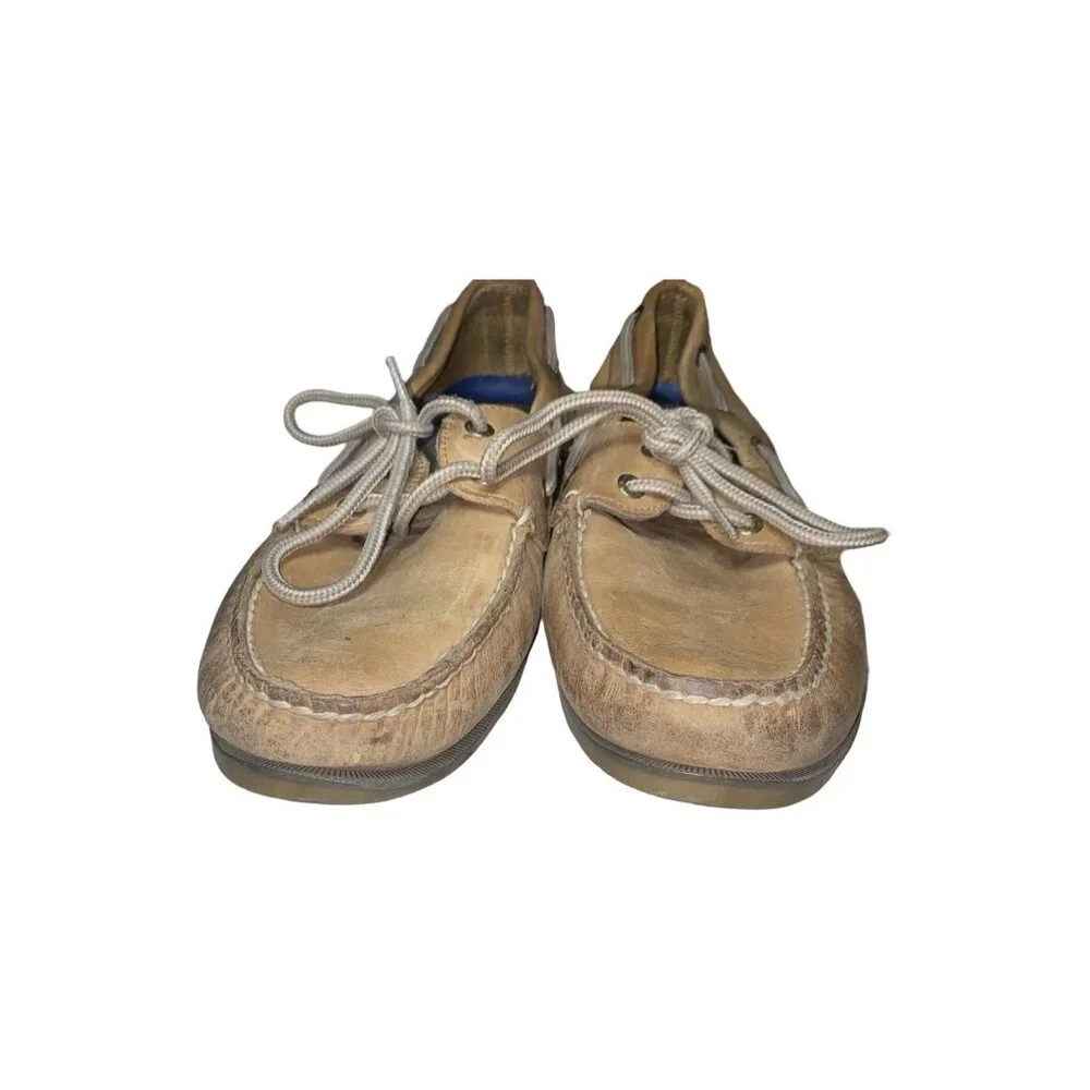 Sperry Top-Sider 0777894 Men's Size 9W Tan Leather Boat Shoes